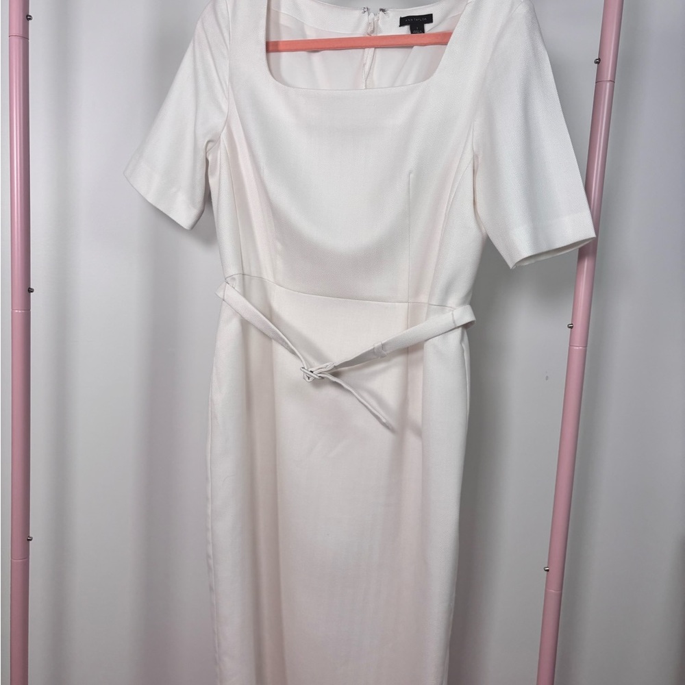 Ann Taylor Cream Midi Dress